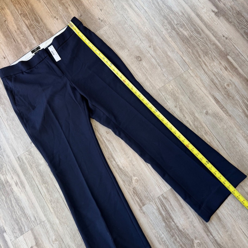 NWT J.Crew 365 Edie Wide Leg Trousers Navy Blue Women's Size 16 Office Career - Picture 8 of 10